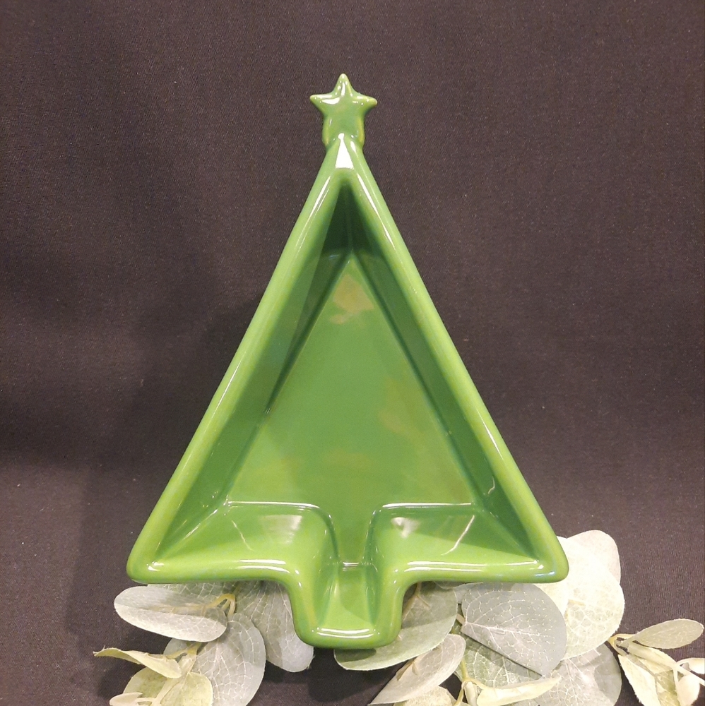 Chantal Star Top Christmas Tree Stoneware Ramekin Dish Green 93-XT-S12